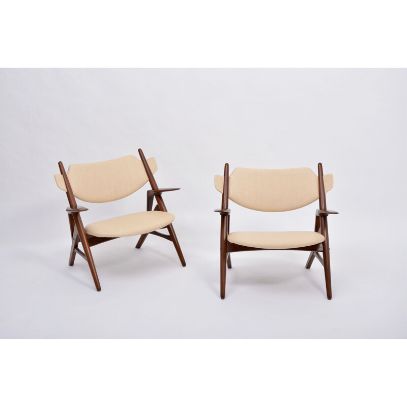 Paire de chaises modernes vintage de Hans Wegner 1950