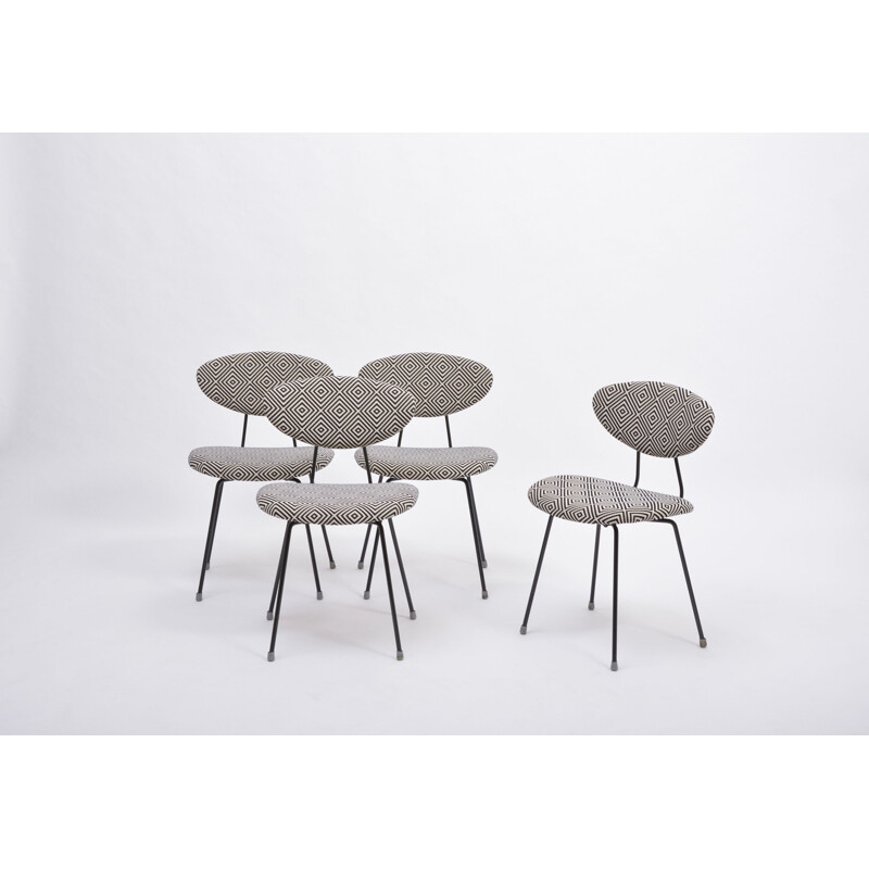 Set of 4  Mid-Century Modern dining chairs by Rudolf Wolf for Elsrijk 1950s