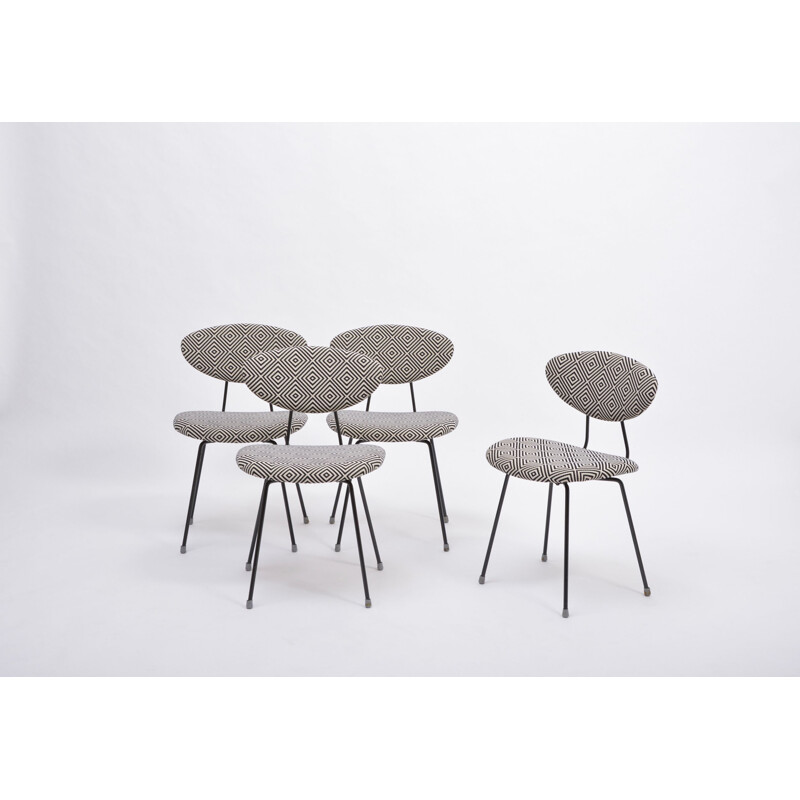 Conjunto de 4 cadeiras vintage modernas de Rudolf Wolf para Elsrijk 1950