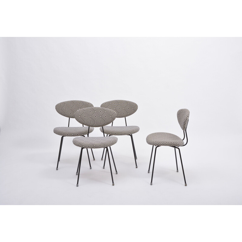 Set van 4 moderne vintage stoelen van Rudolf Wolf voor Elsrijk 1950