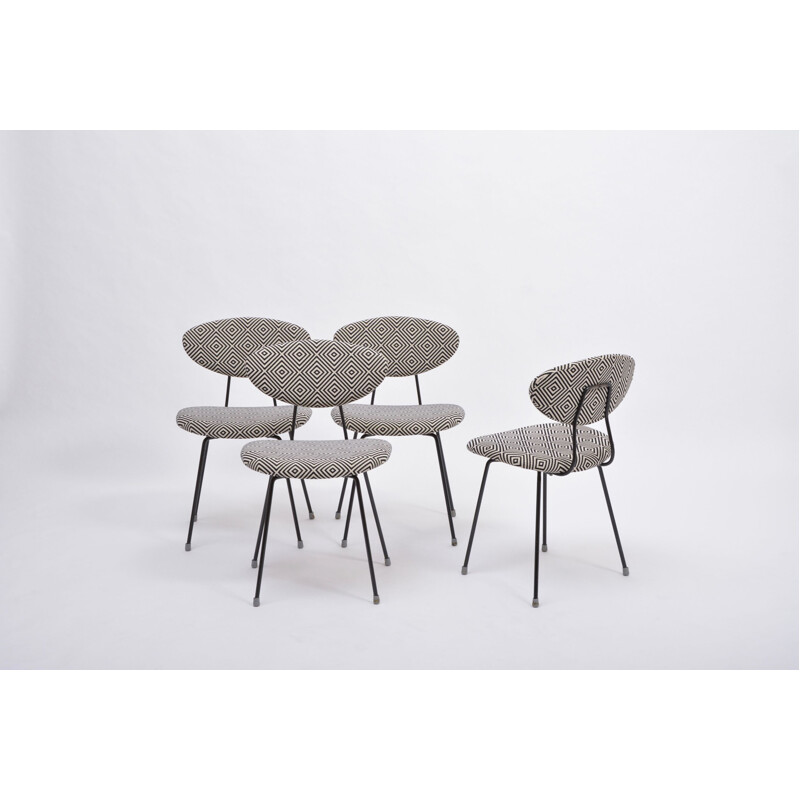 Set van 4 moderne vintage stoelen van Rudolf Wolf voor Elsrijk 1950