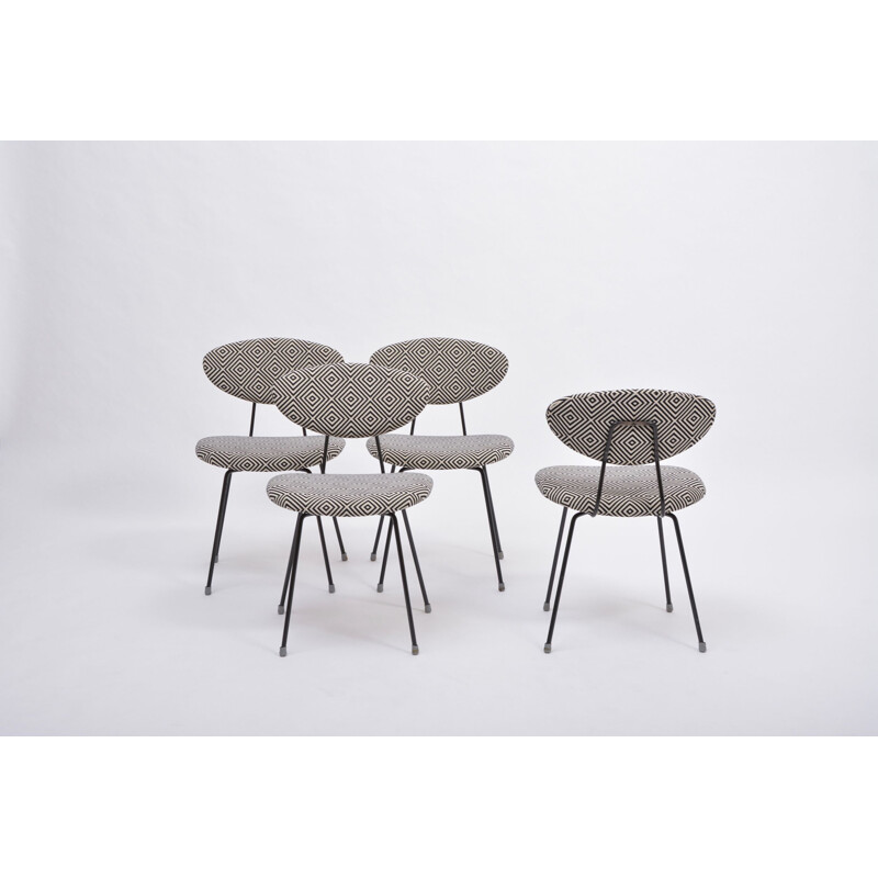 Ensemble de 4 chaises vintage modernes par Rudolf Wolf pour Elsrijk 1950
