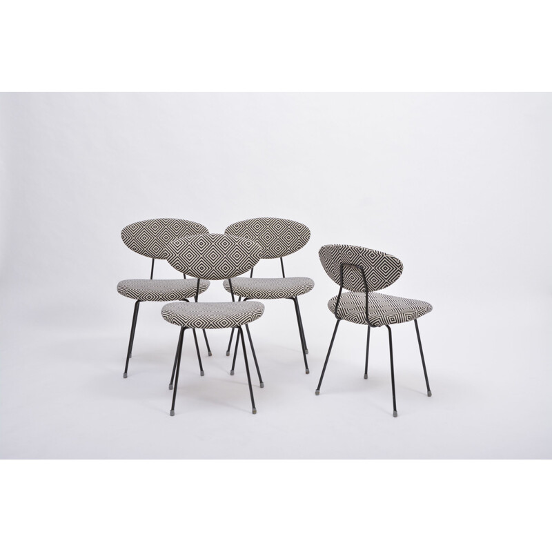 Set of 4  Mid-Century Modern dining chairs by Rudolf Wolf for Elsrijk 1950s