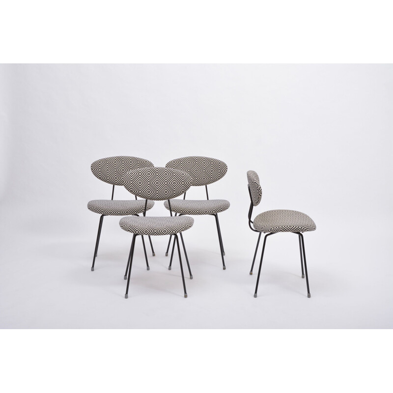 Set van 4 moderne vintage stoelen van Rudolf Wolf voor Elsrijk 1950
