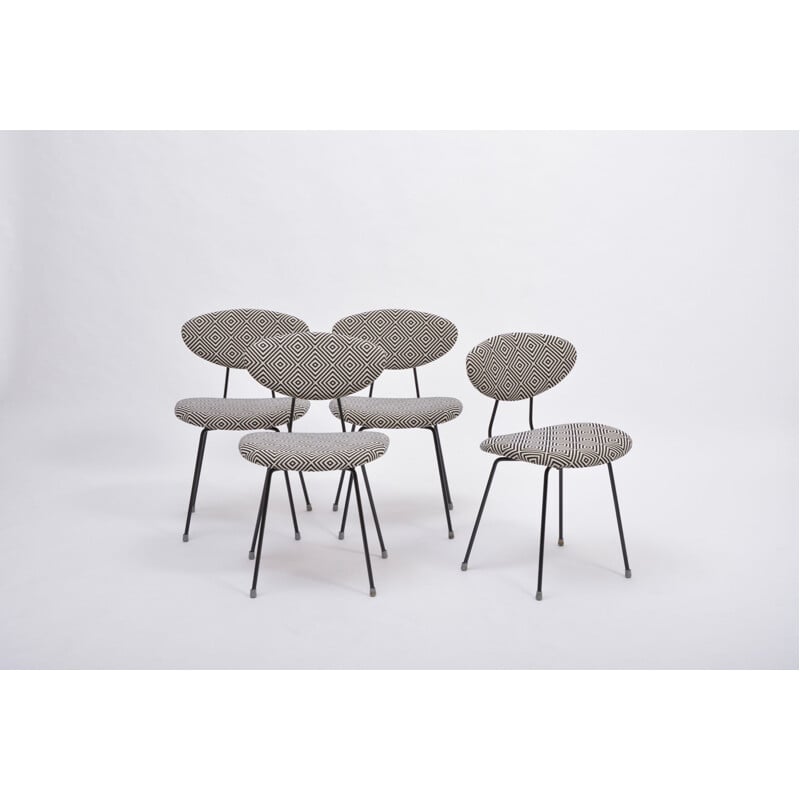 Set of 4  Mid-Century Modern dining chairs by Rudolf Wolf for Elsrijk 1950s