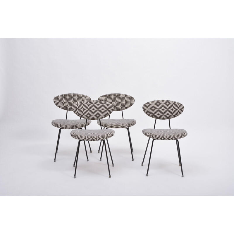 Set of 4  Mid-Century Modern dining chairs by Rudolf Wolf for Elsrijk 1950s