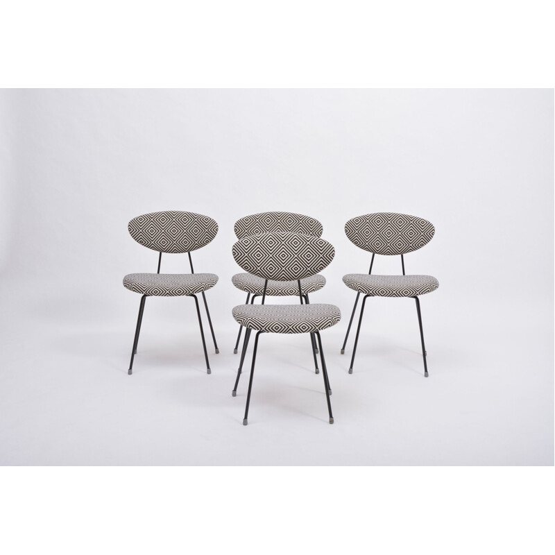 Set of 4  Mid-Century Modern dining chairs by Rudolf Wolf for Elsrijk 1950s