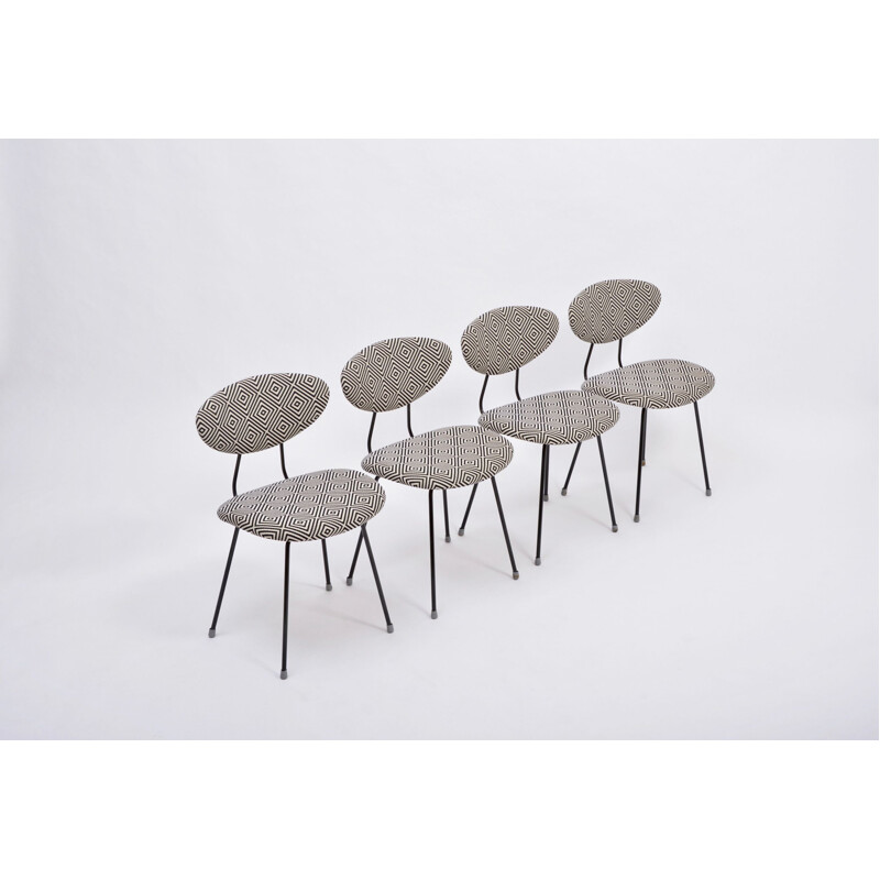 Set of 4  Mid-Century Modern dining chairs by Rudolf Wolf for Elsrijk 1950s