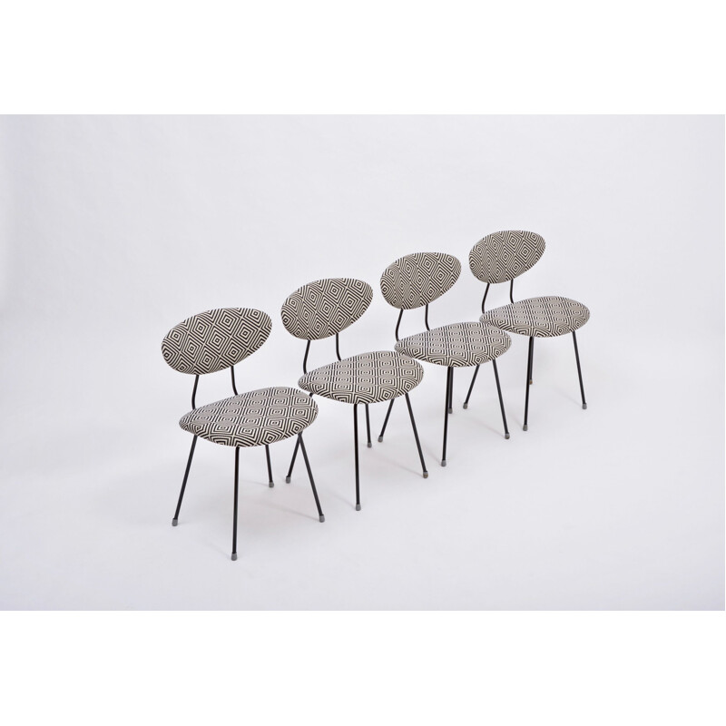 Set van 4 moderne vintage stoelen van Rudolf Wolf voor Elsrijk 1950