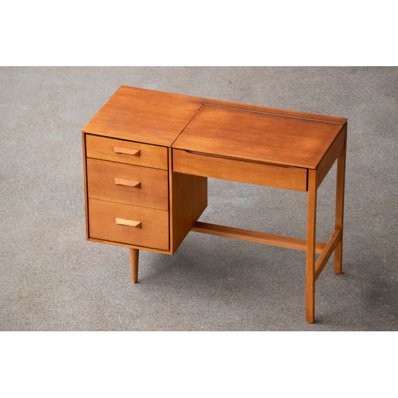 Vintage Desk Scandinavian Golden Oak 