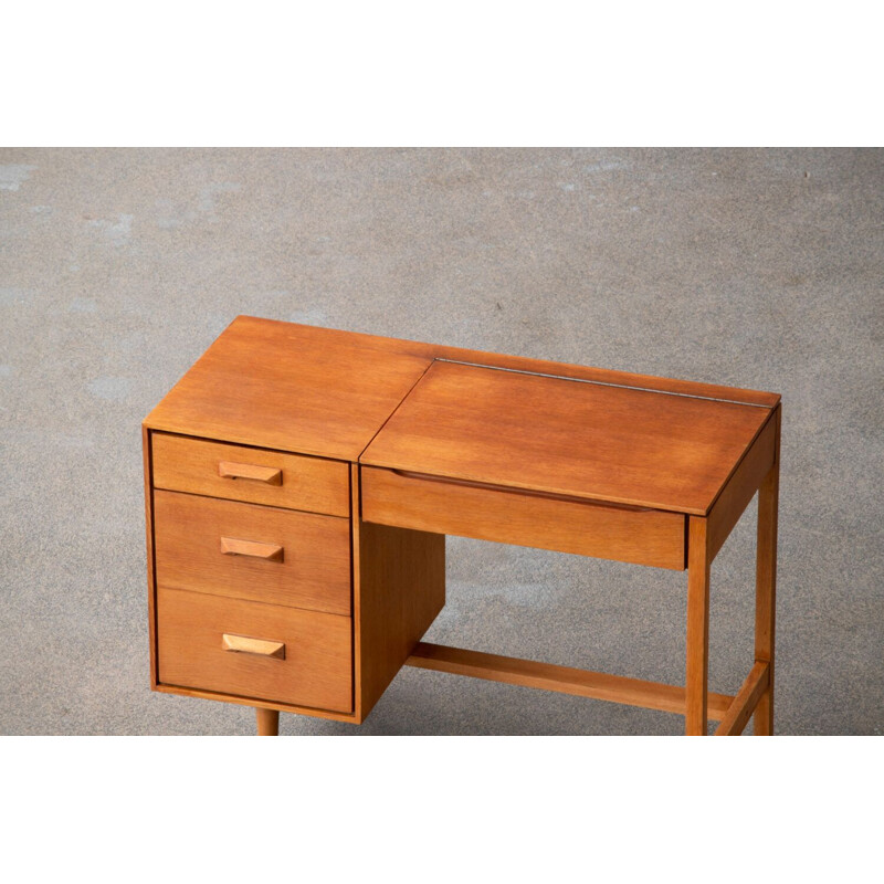 Vintage Desk Scandinavian Golden Oak 