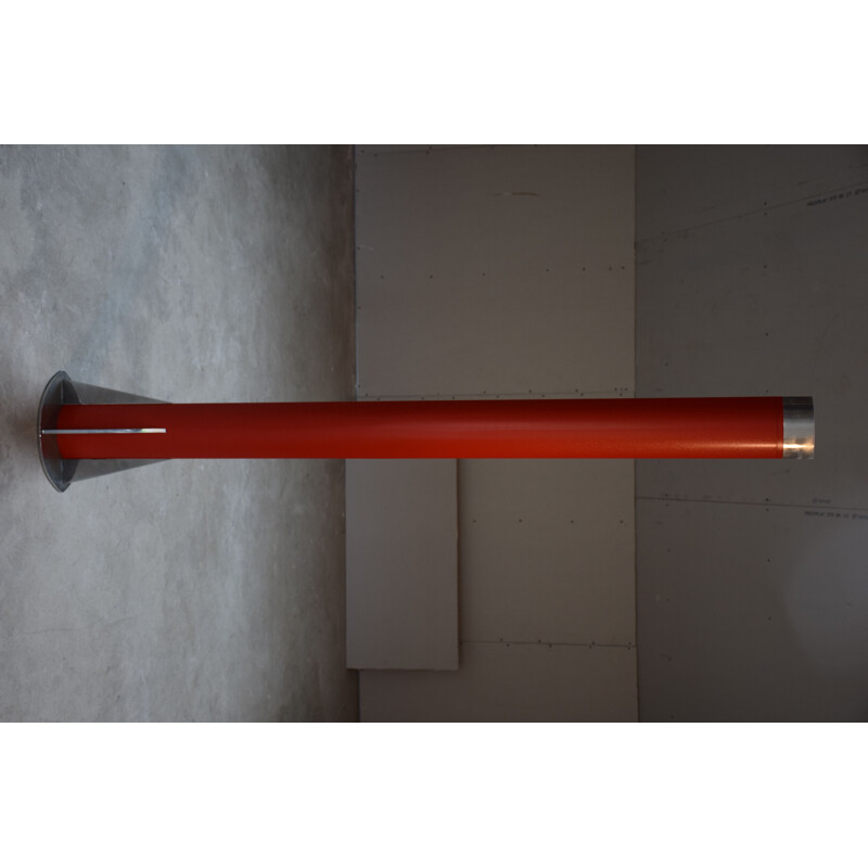 Lampe vintage "le Mât" rouge de Yonel Lebovici, 1981