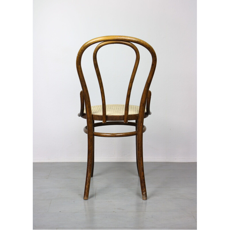 Cadeira castanha Vintage N 18 de Michael Thonet, 1 de 3