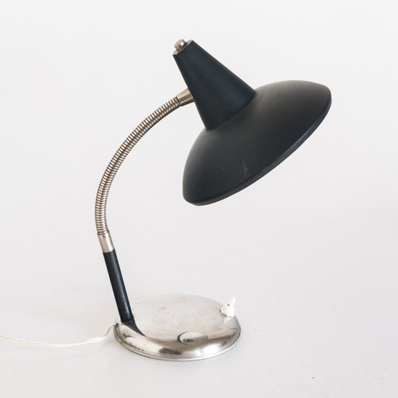 Vintage adjustable vintage lamp to own Black painted metal France, 1960