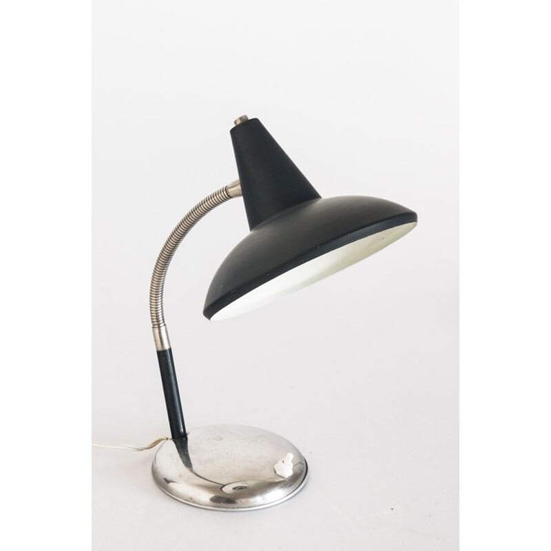 Vintage adjustable vintage lamp to own Black painted metal France, 1960