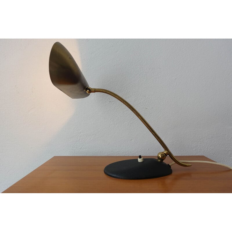 Vintage Desk or Piano Brass Lamp, 1950s