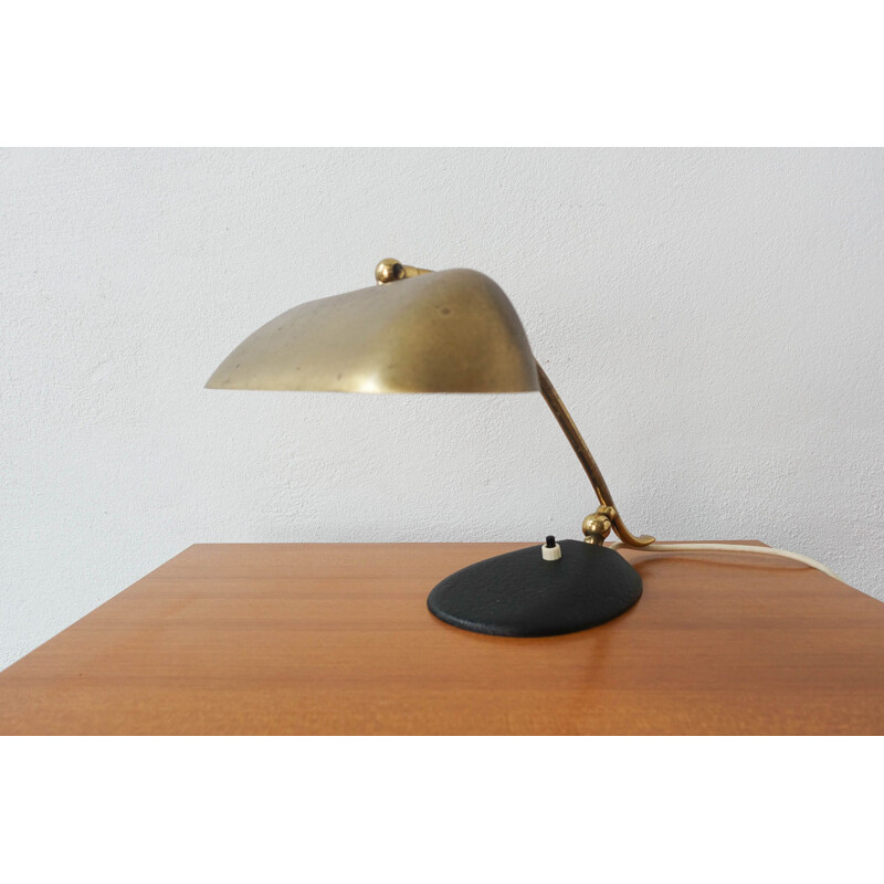 Lampe de bureau ou de piano vintage en laiton 1950