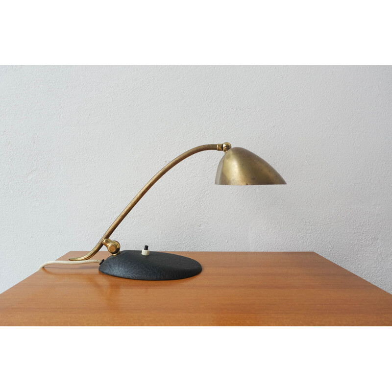 Lampe de bureau ou de piano vintage en laiton 1950