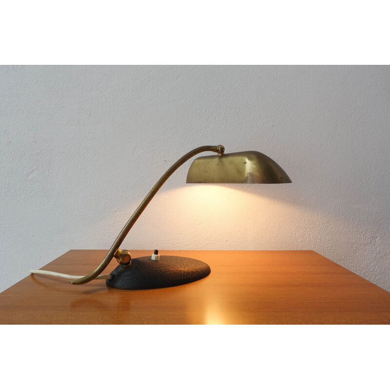 Vintage Desk or Piano Brass Lamp, 1950s
