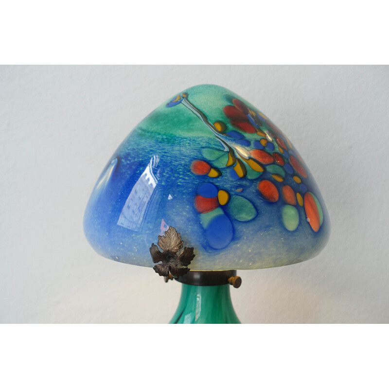 Vintage Table Lamp Art Nouveau Mushroom 1970