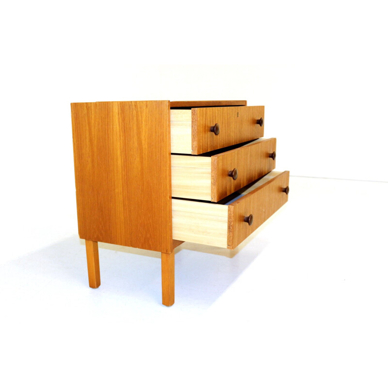 Cassettiera scandinava in teak, Svezia 1960