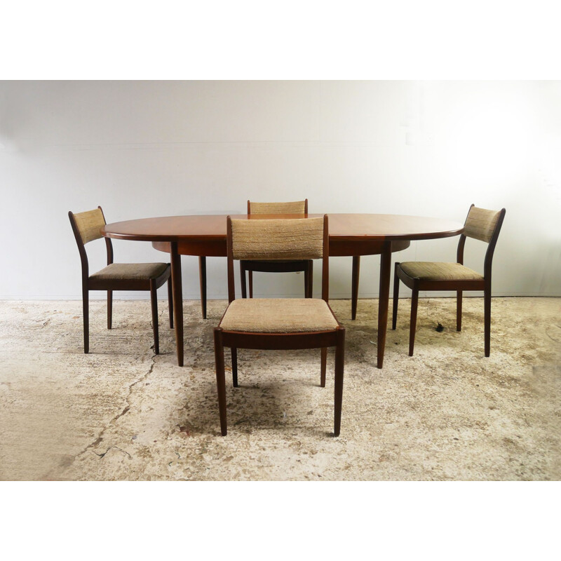 Mid century  extending dining table and chairs G Plan 1970s