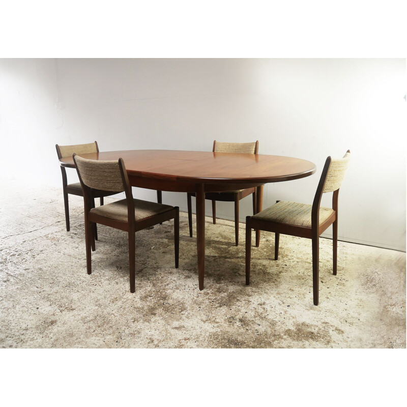 Mid century  extending dining table and chairs G Plan 1970s