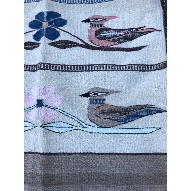 Vintage Bird Rug 1970