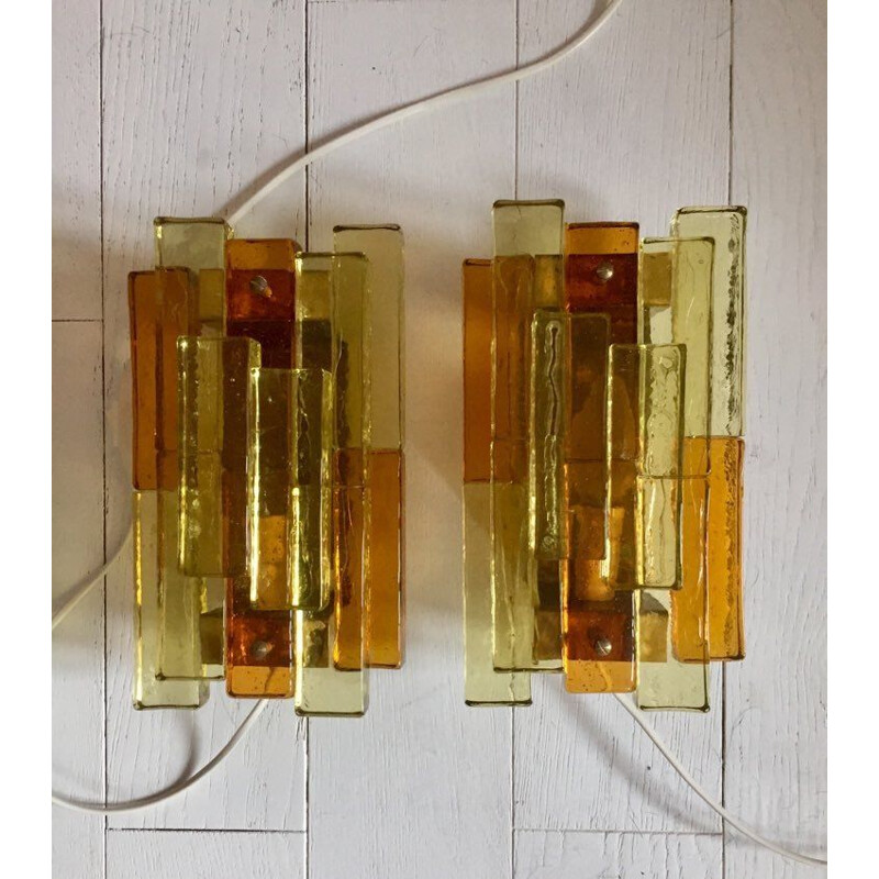 Vintage pair of wall lights by Svend Aage Holm-Sörensen, Denmark 1960 