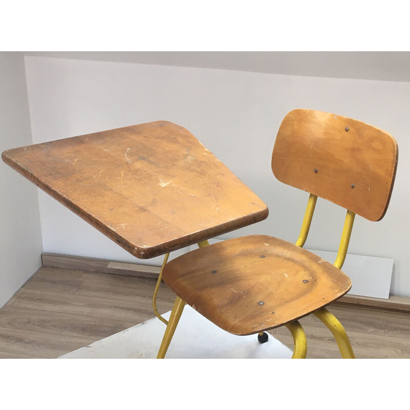 Vintage children desk for school, circa 1950