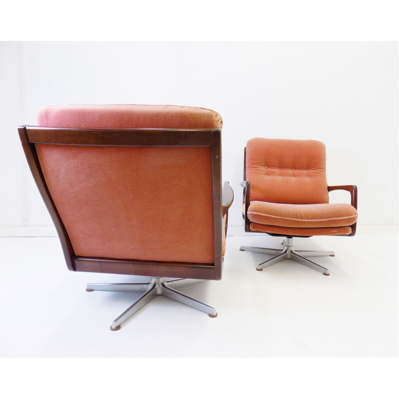 Paire de fauteuils vintage en mohair pour Soloform Eugen Schmidt 