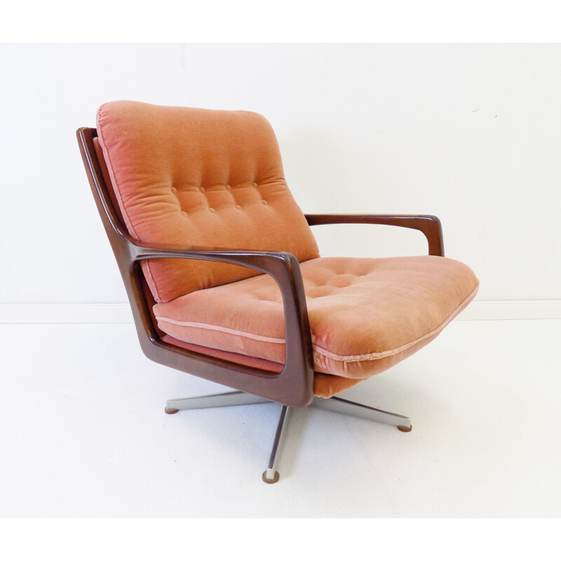 Pair of vintage mohair armchairs for Soloform Eugen Schmidt 