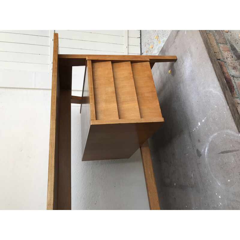 Vintage desk with  compass feet 1960's