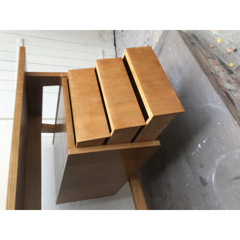 Vintage desk with  compass feet 1960's