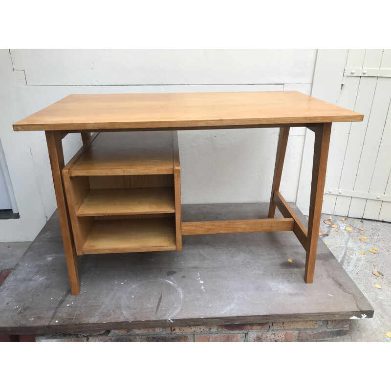 Vintage desk with  compass feet 1960's