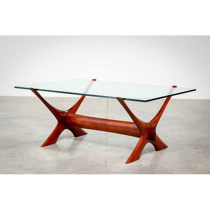 Table Condor vintage Fredrik Schriever Abeln pour Orebro Glas Sweden 1960s