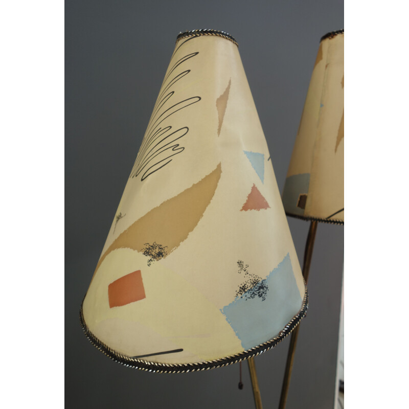 Lampadaire vintage 2 teintes MCM 1950