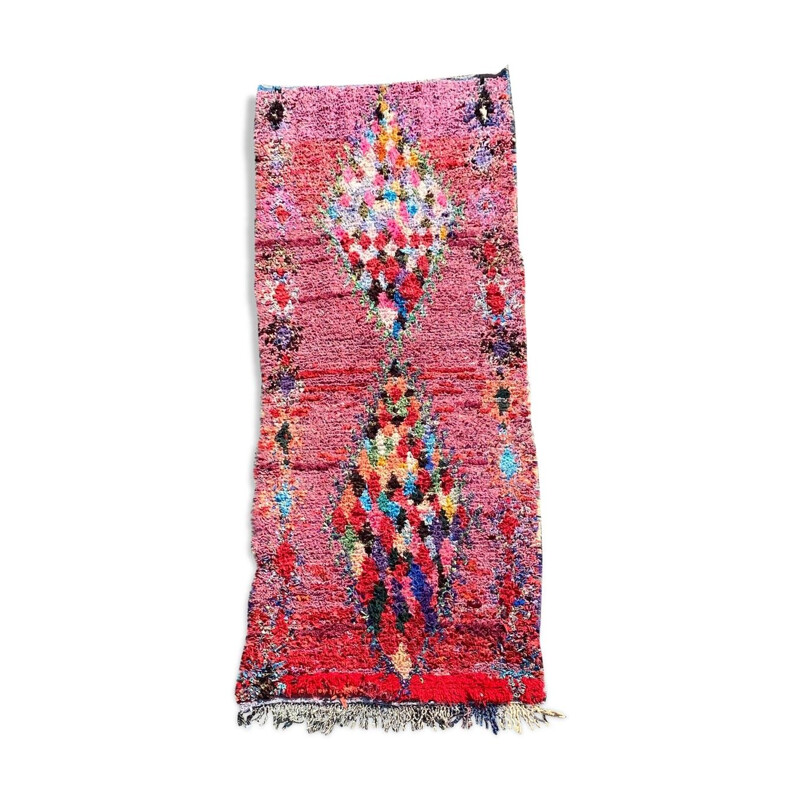 Vintage Berber Boucherouite tapijt, Marokko