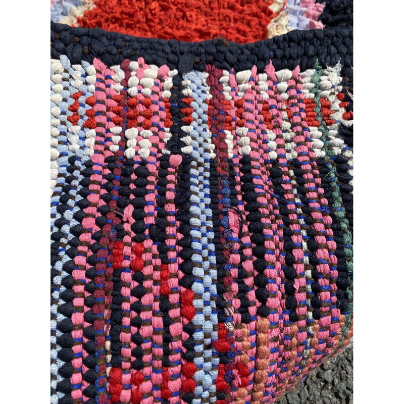 Vintage berber tapijt boucherouite gang