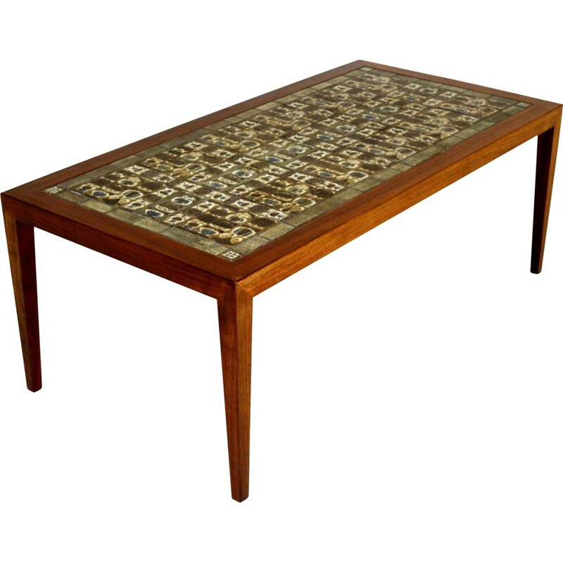 Vintage coffee table Severin Hansen for Haslev Møbelfabrikk Royal Copenhagen, Denmark, 1960