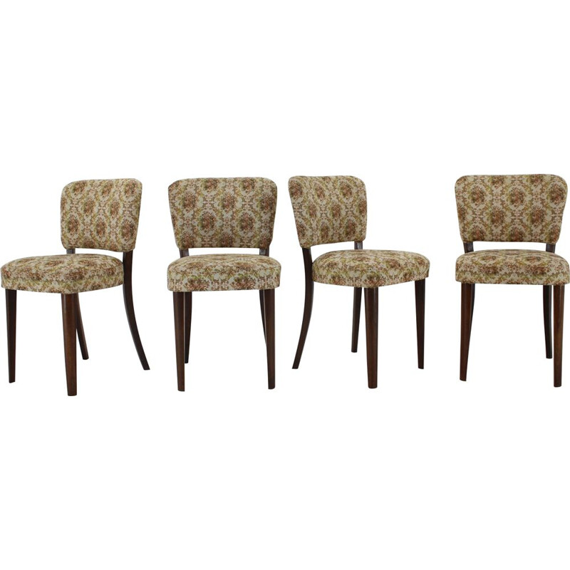 Set of 4 vintage Dining Chairs Czechoslovakia 1950s