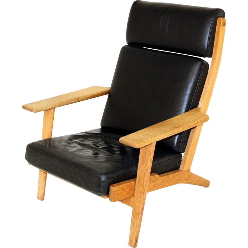 Fauteuil vintage GE-290H en chêne Hans J.Wegner Getama, 1960