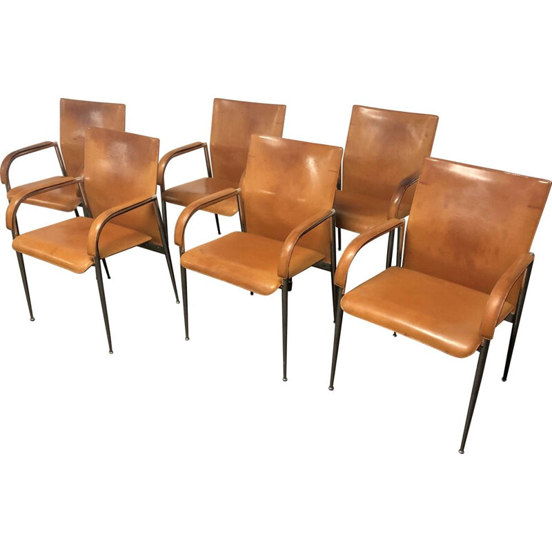 Suite de 6 chaises vintage Fasem