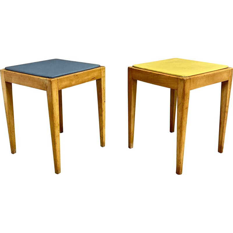 Duo de tabourets vintage 1960