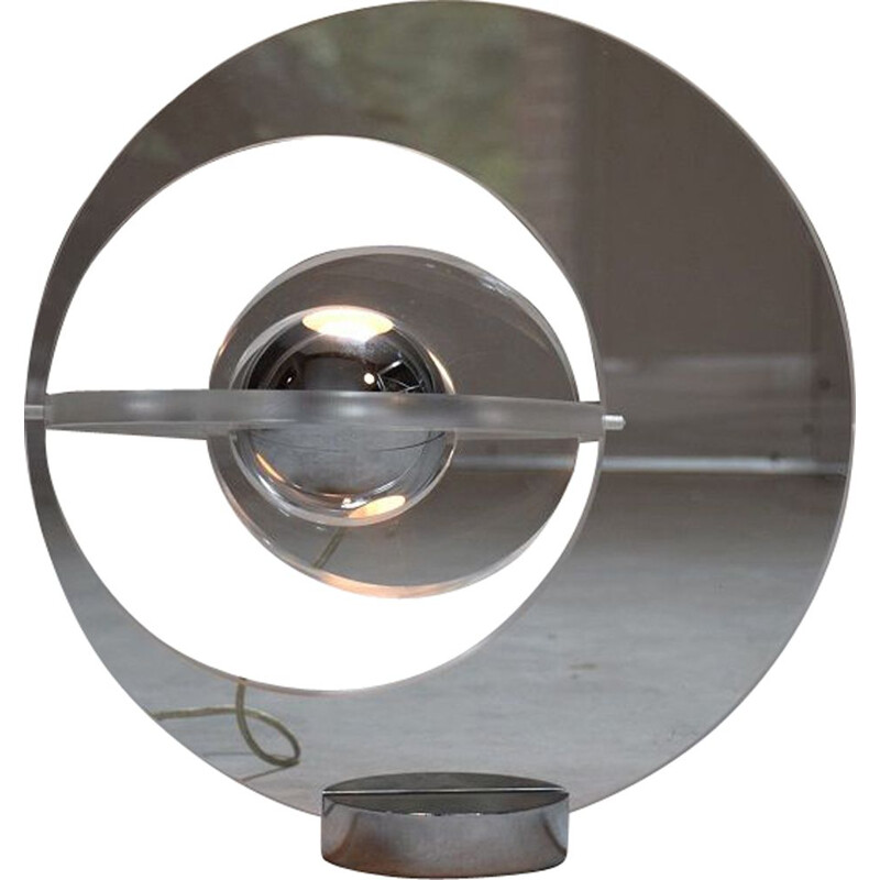 Vintage chrome-plated steel fixture "Satellite" by Yonel Lebovici, 1969