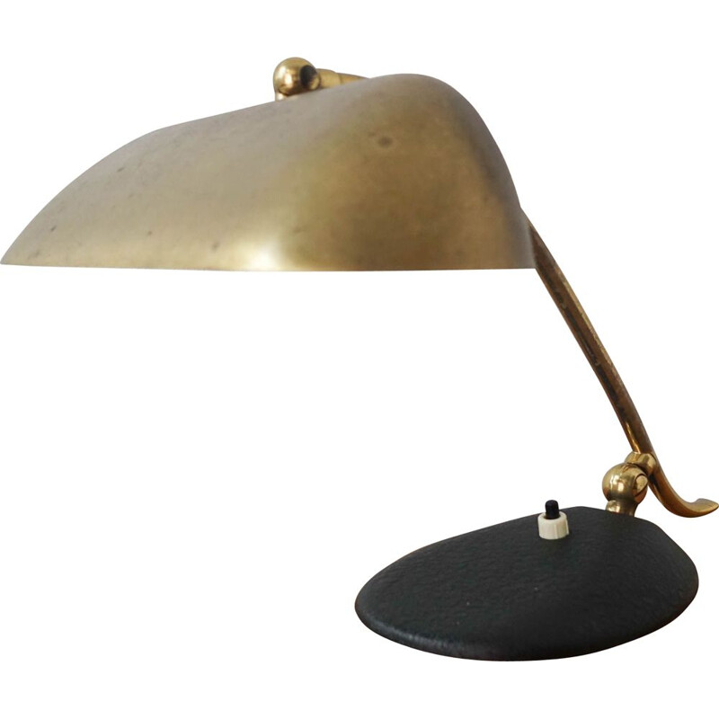 Lampe de bureau ou de piano vintage en laiton 1950