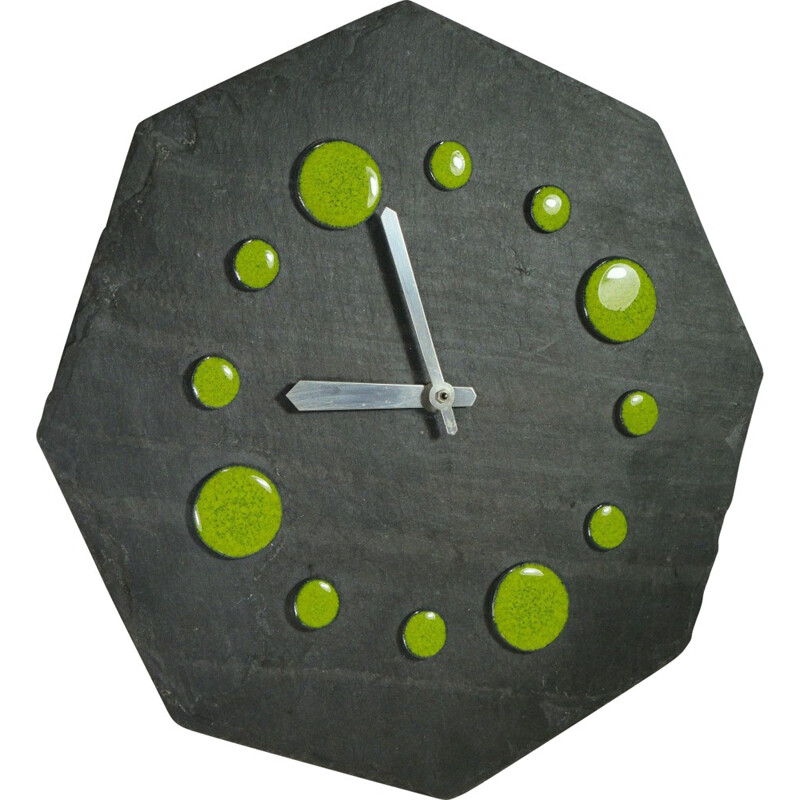 Slate and enamel clock - 1960s