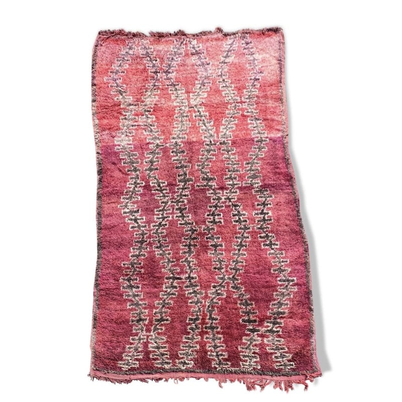 Vintage handgeweven wollen Berber talsint tapijt