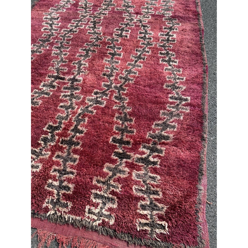 Tappeto vintage in lana berbera talsint tessuto a mano