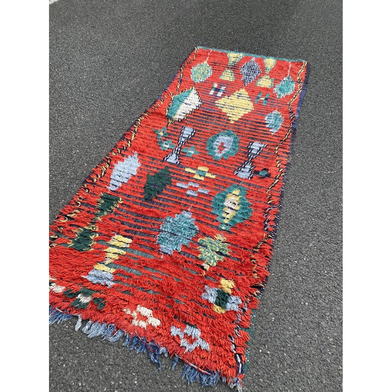 Tapis vintage berbere boucherouite